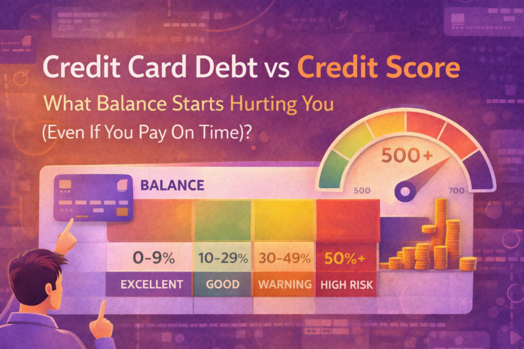 Credit card utilization chart showing balance levels that affect credit score
