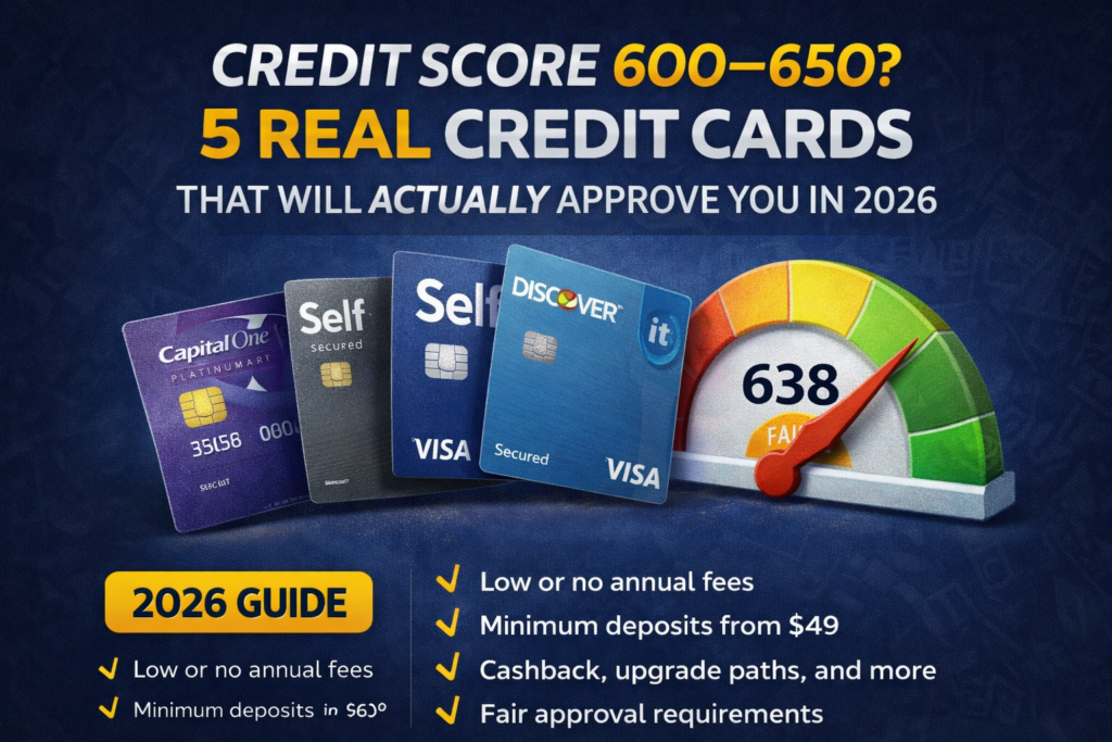 Best credit cards for a 600 to 650 credit score in 2026